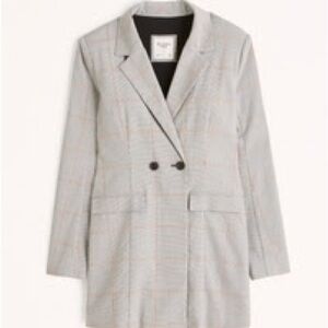 NWT Abercrombie & Fitch Plaid Mini Blazer Dress